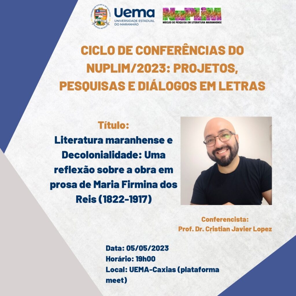 UEMA Curso de Letras do Campus Caxias realiza Ciclo de Conferências