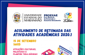 UEMA realiza Acolhimento de retomada das atividades acadêmicas 2020.1 na próxima semana