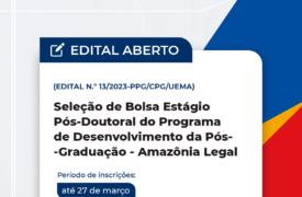 UEMA abre inscrições para Bolsa Estágio Pós-Doutoral no Brasil do Programa de Desenvolvimento da Pós-Graduação – Amazônia Legal
