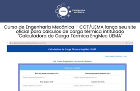 Curso de Engenharia Mecânica lança site oficial para cálculos de Carga Térmica