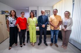 Uema recebe visita de deputado federal Júnior Lourenço