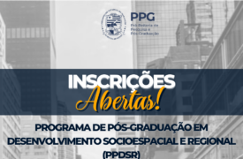 Inscrições abertas para o mestrado em Desenvolvimento Socioespacial e Regional