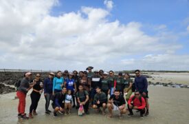 Alunos de Ciências Biológicas do Programa Ensinar estudam a biodiversidade local durante aula de campo