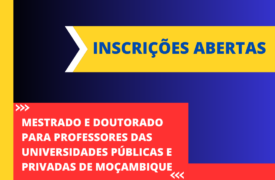 Uema abre inscrições para docentes moçambicanos em cursos de mestrado e doutorado