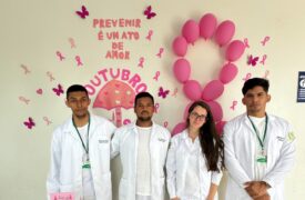 Acadêmicos da Uema promovem palestra sobre prevenção ao câncer de mama no Outubro Rosa