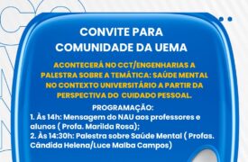 CCT promove palestra sobre Saúde Mental no contexto universitário nesta quarta-feira (6)