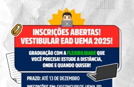 Uema lança edital para o Processo Seletivo Simplificado do Programa EAD 2025 com 690 Vagas