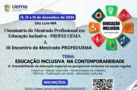 PROFEI promoverá I Seminário do Mestrado Profissional em Educação Inclusiva em dezembro