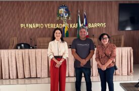 Diretora do Curso de Direito do Campus Grajaú se reúne com Presidente da Câmara para apresentar projeto de extensão